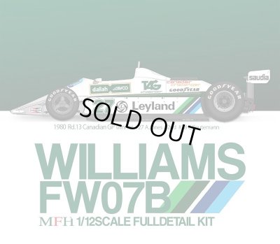 画像1: Model Factory Hiro 【K-807】1/12 Williams FW07B Fulldetail Kit 