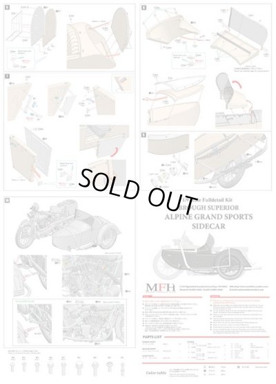 画像7: Model Factory Hiro【K-663】1/9scale Fulldetail Kit : Brough Superior AGS Sidecar 1937