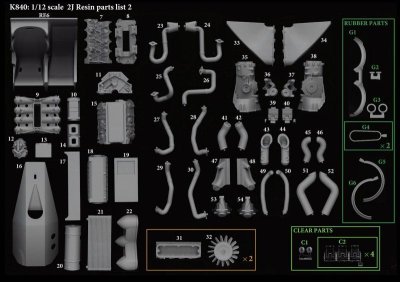 画像11: Model Factory Hiro【K-840】1/12scale 2J Fulldetail Kit