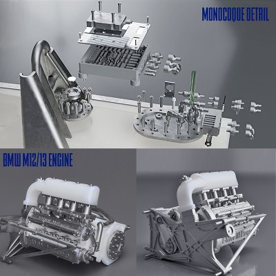 画像10: Model Factory Hiro【K-855】1/12scale BT55 Fulldetail Kit 