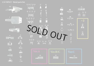 画像5: Model Factory Hiro【K-810】1/43 McLaren MP4/5 VerC  Fulldetail Kit（オプションデカール付属）