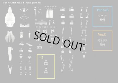 画像2: Model Factory Hiro【K-779】1/43 McLaren MP4/8 VerA  Fulldetail Kit