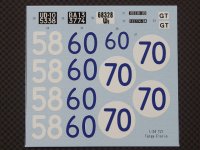 MFH【SDK-183】TZ1 Targa Florio 1964 n.58 / 1965 n.70/60対応スペアデカール