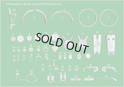 画像8: Model Factory Hiro【K-540】1/9 MONTGOMERY BRITISH ANZANI 8/38h.p  Fulldetail Kit 