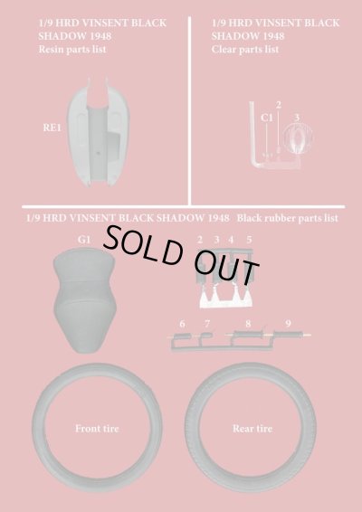 画像11: Model Factory Hiro【K-567】1/9 HRD VINCENT BLACK SHADOW 1948 Fulldetail Kit　