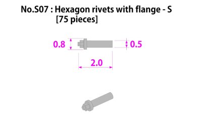 画像2: MFH【P1023】No.S07 :Hexagon rivets with flange-S [75 pieces]