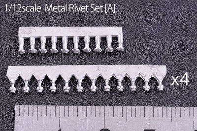 画像2: Model Factory Hiro【P1120】1/12scale Metal Rivet Set [A]