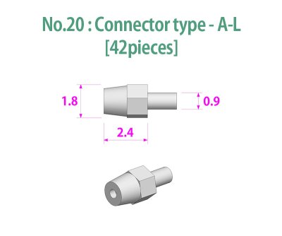 画像4: Model Factory Hiro 【P1148】No.20 : Connector type-A-L [42 pieces]