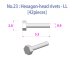 画像4: Model Factory Hiro 【P1153】No.23 : Hexagon-head rivets-LL [42 pieces] (4)