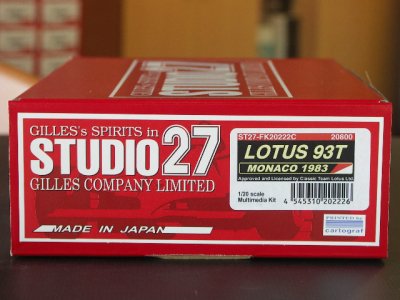 画像1: STUDIO27【FK-20222C】1/20 ロータス93T RENAULT"MONACO GP"