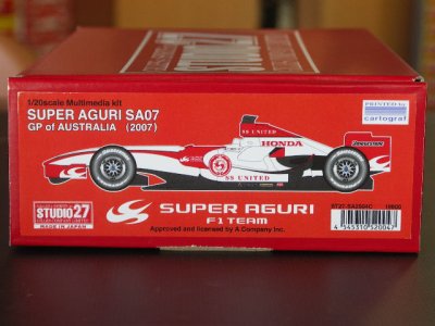 画像1: STUDIO27【SA-2004C】1/20 SUPER AGURI SA07