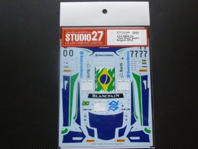 画像1: STUDIO27【DC-1089】1/24 BMW Z4"Team Brazil"#0/77 Nogaro 2015 DECAL（F社対応)