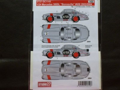 画像2: STUDIO27【DC-1143】1/24 Mercedes 300SL "Bonneville"#658 2003/2004 DECAL（T社対応）