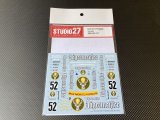 STUDIO27【DC-1249】1/20 935 Zolder #52 1977 DECAL（T社対応）