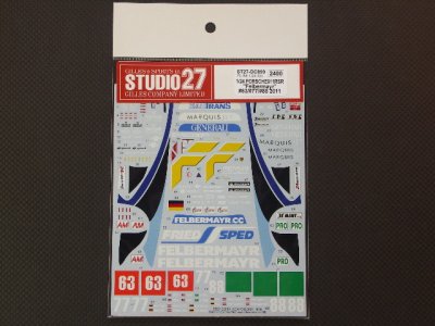 画像1: STUDIO27【DC-899】1/24 PORSCHE911RSR "felbermayr"#63/77/78 2011 decal