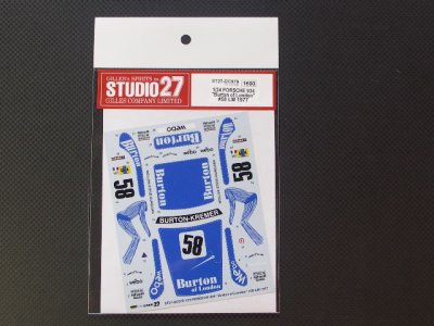 画像1: STUDIO27【DC-979】1/24 PORSCHE 934"Burton of London"#58 'LM1977 Decal（T社対応）