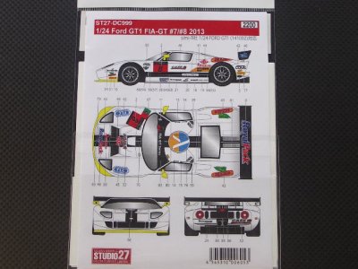 画像2: STUDIO27【DC-999】【プランC】1/24 FORD GT1 FIA-GT 2013 DECAL （simil-r社対応）