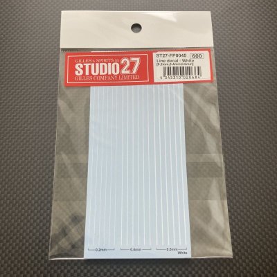 画像1: STUDIO27【FP-0045】Line decal : White[0.2mm,0.4mm,0.6mm]