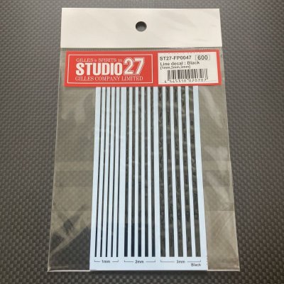 画像1: STUDIO27【FP-0047】Line decal : Black[1mm,2mm,3mm]