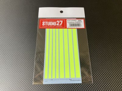 画像1: STUDIO27【FP-0053】Line decal : Fluorescent yellow [5mm,8mm]