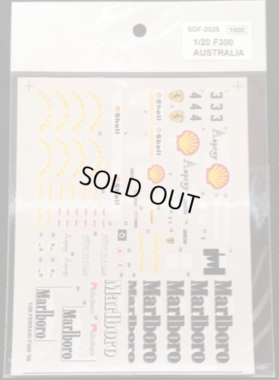 画像1: STUDIO27【SDF-2025】1/20 FERRARI F300 AUSTRALIAN GP '98 - Spare Decal(スタジオ対応)