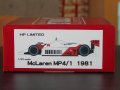 STUDIO27【NET-2018】1/20 マクラーレンMP4/1 1981限定100個廉価版(オプションデカール付属)