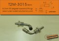 T2M【T2M-3015】8.0mm 90 degree hose end fittings