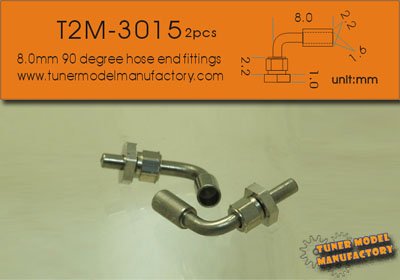 画像1: T2M【T2M-3015】8.0mm 90 degree hose end fittings