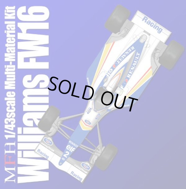 画像2: Model Factory Hiro【K-536】1/43 Williams FW16 Ver:B Fulldetail Kit（オプションデカール付属）