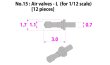 画像2: MFH【P1031】No.15 : Air valves-L (for 1/12 scale) [12 pieces]