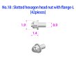 画像4: Model Factory Hiro 【P1142】No.18 : Slotted hexagon head nut with flange-L [42 pieces]