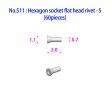 画像4: Model Factory Hiro 【P1145】No.S11 : Hexagon socket flat head rivet-S [60 pieces]