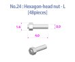 画像4: Model Factory Hiro 【P1154】No.24 : Hexagon-head nut-L [48 pieces]