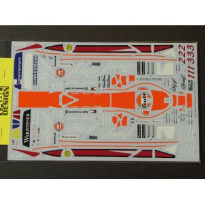 画像: TABU DESIGN【24040】1/24 Mclaren F1-GTR"Gulf"#1/#2/#3 FIA-GT 1997 Decal(F社対応)