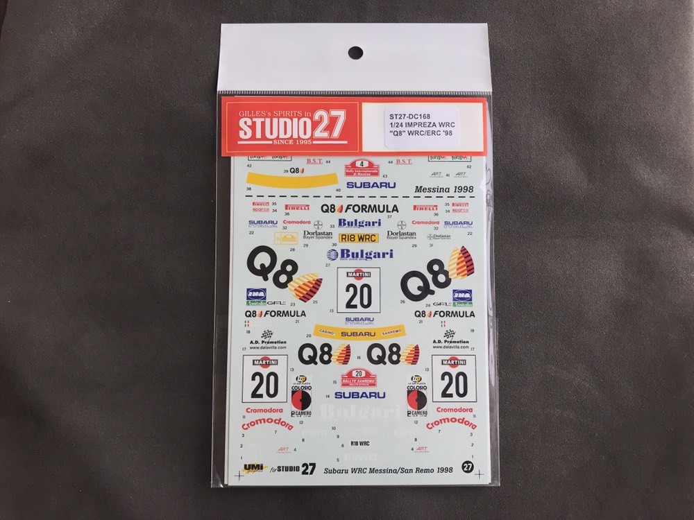 画像1: STUDIO27【DC-168】1/24 スバルインプレッサ "Q8" WRC '98