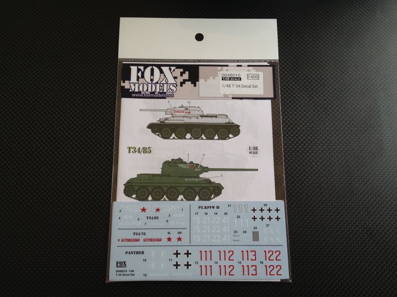 画像1: ＦＯＸＭＯＤＥＬＳ【FM-D48010】1/48 T-34 DECAL SET