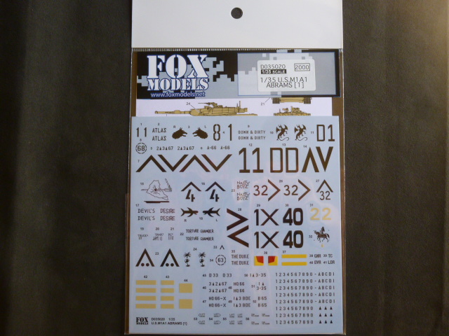 画像1: ＦＯＸＭＯＤＥＬＳ【FM-D35020】1/35 アメリカM1A2戦車エイブラムス Decal Set(1)　(T社対応）