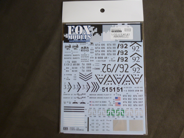 画像1: ＦＯＸＭＯＤＥＬＳ【FM-D35021】1/35 アメリカM1A2戦車エイブラムス Decal Set(2)　(T社対応）