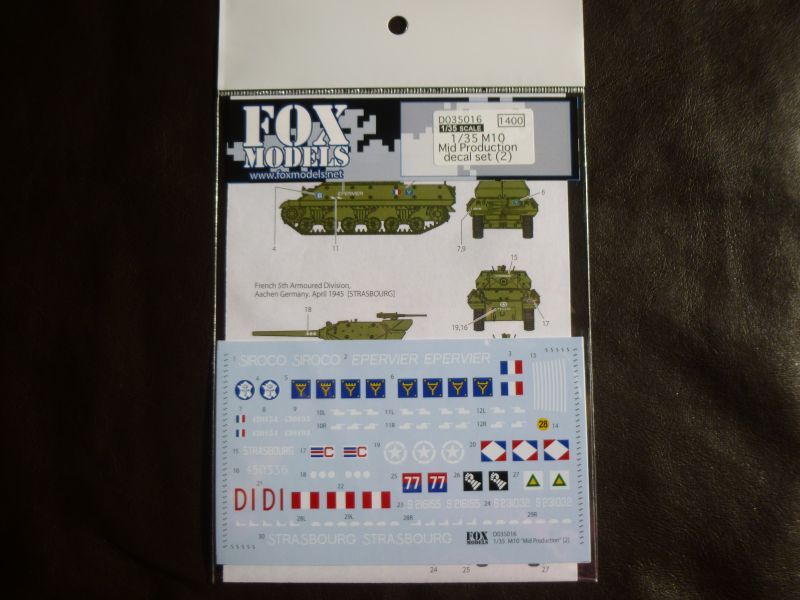 画像1: ＦＯＸＭＯＤＥＬＳ【FM-D35016】1/35 M10 Mid Production　Decal Set2(T社対応）