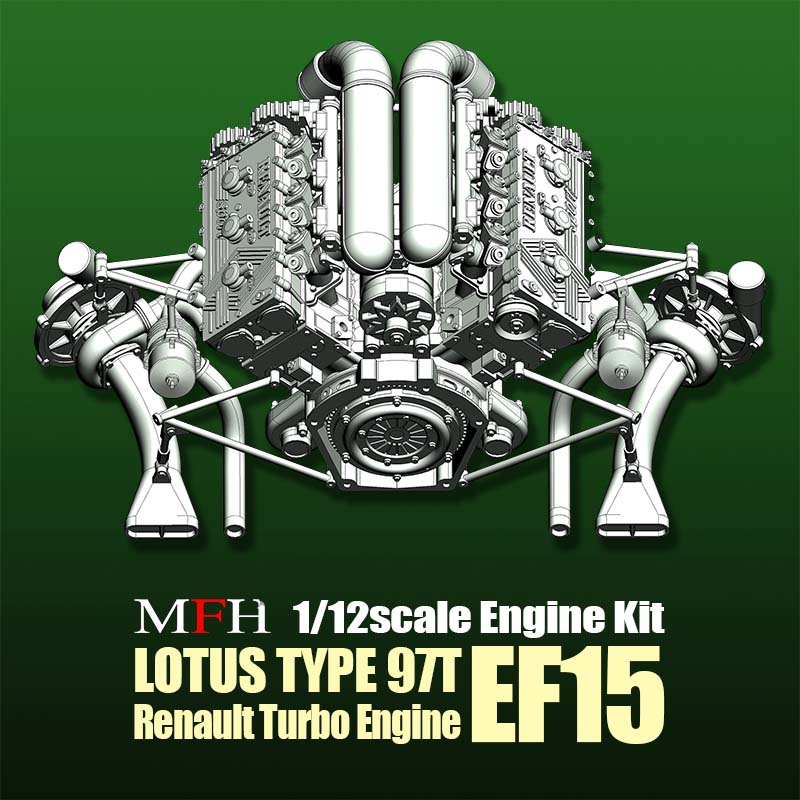 画像2: Model Factory Hiro【KE-013】1/12scale LOTUS 97T Engine Kit