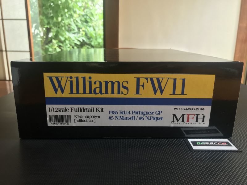 Model Factory Hiro 【K-742】1/12 Williams FW11 Fulldetail Kit