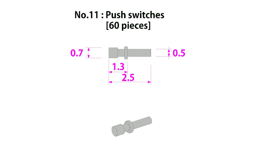 画像2: MFH【P1027】No.11 : Push switches [60 pieces]