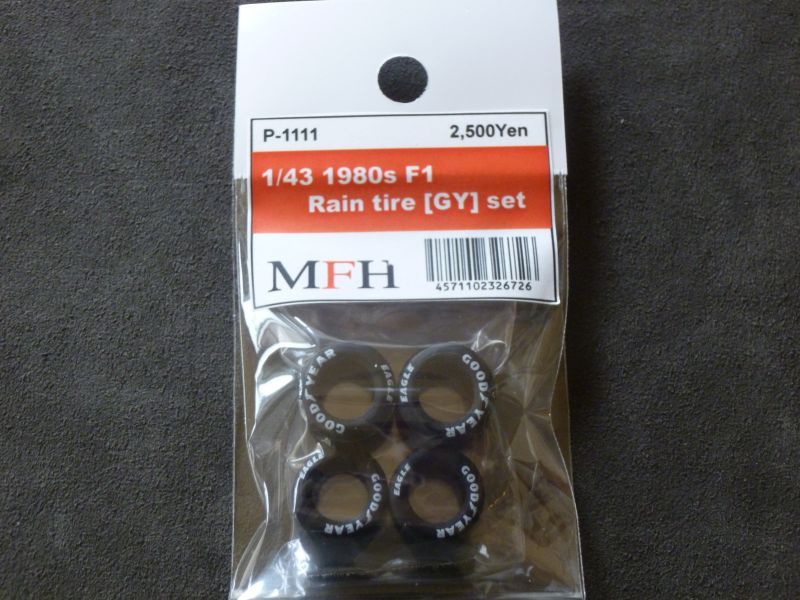 画像1: Model Factory Hiro【P1111】1/43scale 1980s F1 Rain tire[GY] set