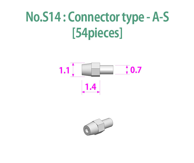 画像4: Model Factory Hiro 【P1150】No.S14 : Connector type-A-S [54 pieces]