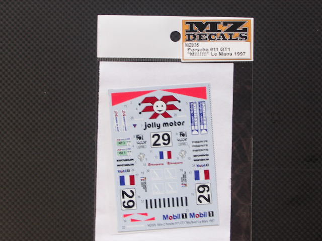 画像1: MZ DECALS【MZ-035】PORSCHE 911 GT1#29　LM 1997 Decal