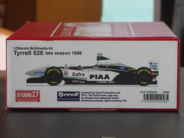 画像1: STUDIO27【FK-20258】1/20 TYRRELL 026 late season 1998キット