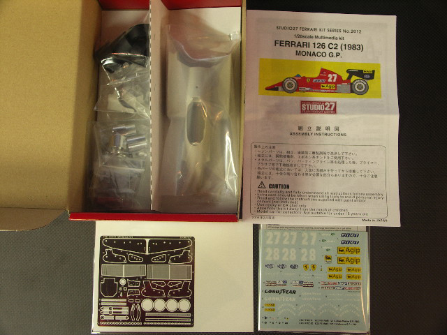 STUDIO27【FR-2012】1/20 FERRARI 126 C2 （1983）MONACO - ＢＡＲＡＣＣＡ