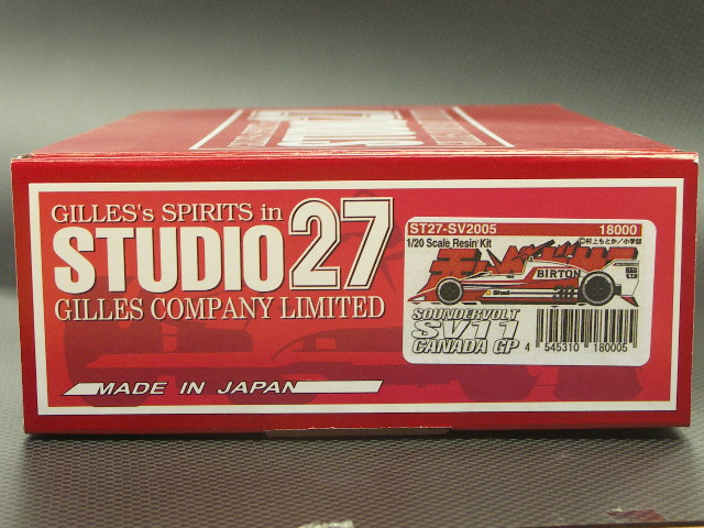 STUDIO27【SV-2005】1/20 サンダーボルトSV11 カナダGP - ＢＡＲＡＣＣＡ