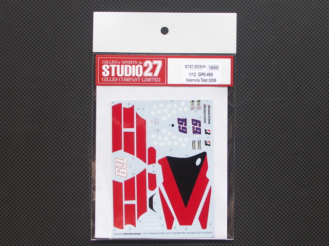 画像1: STUDIO27【DC-838】1/12 DUCATI GP9 #69 Test 2008 Decal