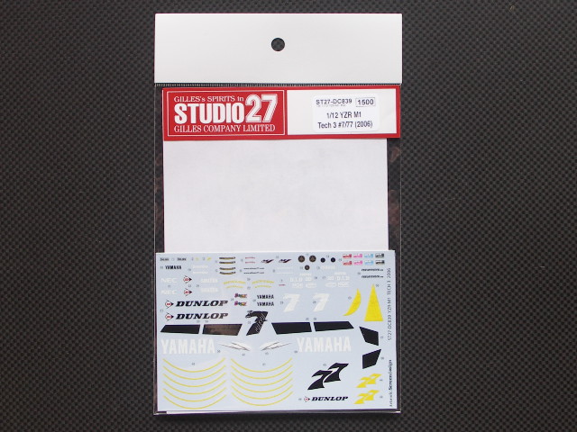 画像1: STUDIO27【DC-839】1/12 YAMAHA YZR-M1 Tech 3 #7#77 2006 Decal